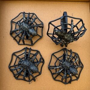 NEW Christian Lacroix Maison Halloween Spider & Web Napkin Rings – Set of 4